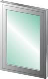 Bullet Resistant, Blast Resistant Window, Interior Aluminum, Operable